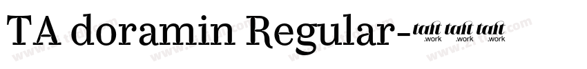 TA doramin Regular字体转换